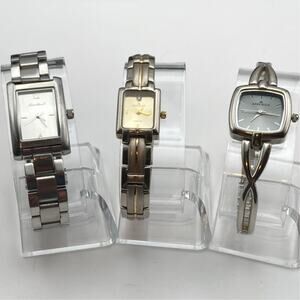 Women's Bracelet Watch Lot (3) - Fresh Battery - Anne Klein Eddie Bauer 6.5" W